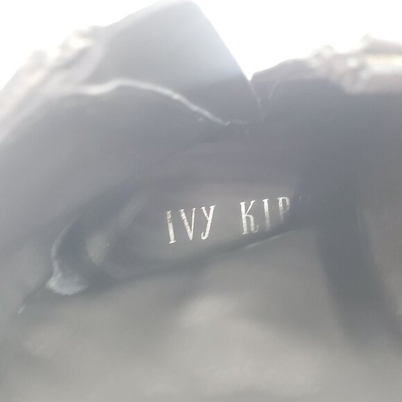 Italy Ivy Kirzhner Women's size 8 US Black Leather Silver Studded Ankle Boots 38 - Picture 10 of 13